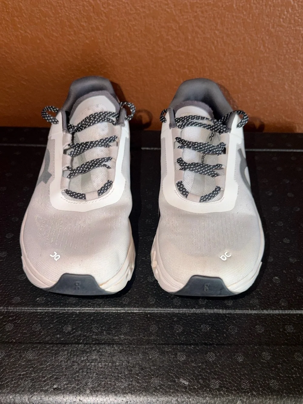 On Running Women's Athletic Sneakers in Light Gray and White